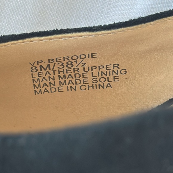 Vince Camuto black suede, kitten heel - Picture 2 of 7